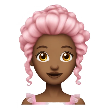 Sugarplum Fairy Nutcracker pink hair sticker