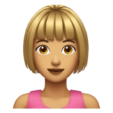 Chica con flequillo  sticker