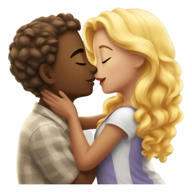 sweet kiss under sunny skies sticker