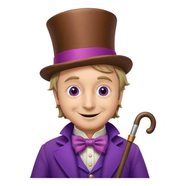 A Willy Wonka emoji sticker