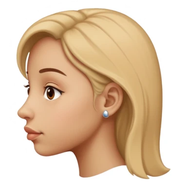Girl with very very big bulgy Nose, side view sticker