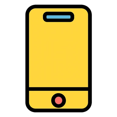 phone, color outline icon style sticker