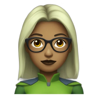 Martian Manhunter girl with glasses sticker