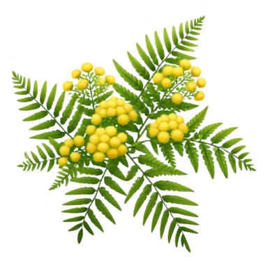 Cinematic Realistic Acacia Emoji, Bright and cheerful, with clusters of fluffy yellow flowers blooming along delicate branches. The wattle’s soft, fern-like leaves sway in the breeze, radiating a sense of warmth and joy. Soft glowing outline, capturing the essence of Australian sunshine, warmth, and beauty in a vibrant acacia tree! sticker