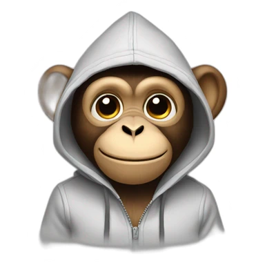 Monkey with a hoodie sticker