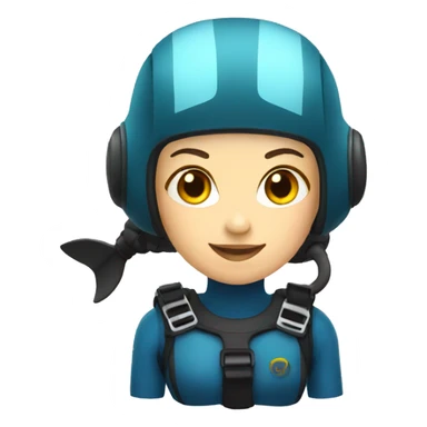 Female diver ok sticker