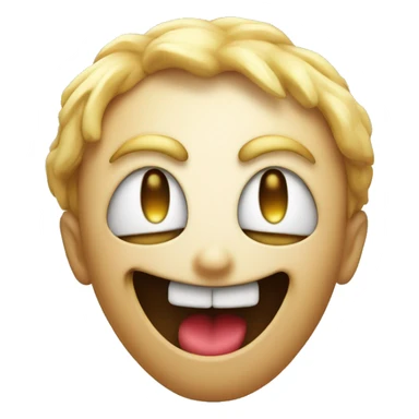 a smiley with mad smile with laser beam emiting from eyes sticker