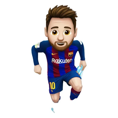 Messi dans l'eau  sticker