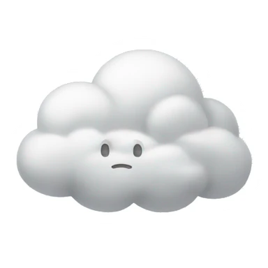 Big cosy and White cloud sticker