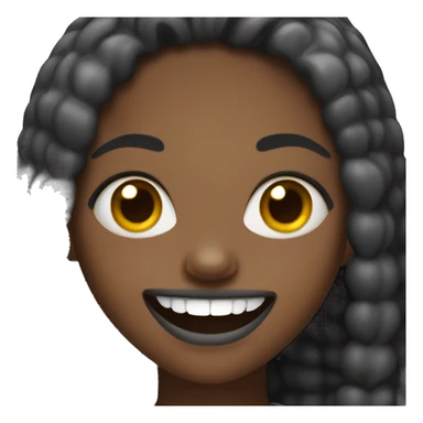 black girl with crooked teeth sticker