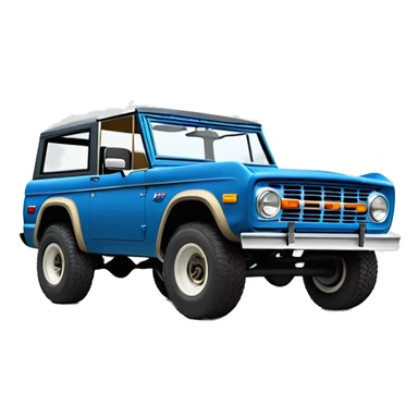 1973 Ford Bronco grey blue no top sticker