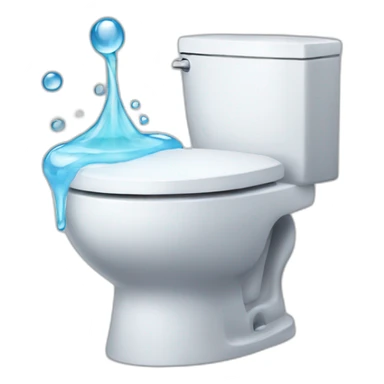 toilet with water spraying out sticker