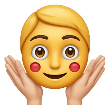 Je veux un emoji qui soit timide et qui cache ses parties intimes avec ses mains non emoji rond classique je veux qu’il rougisse mais non pas comme ça sticker