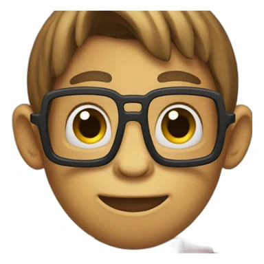 Nerd looking monkey sticker