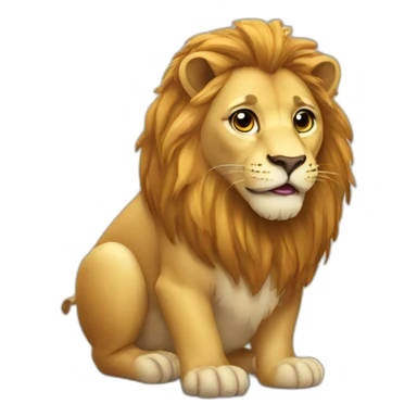 Lion hatching sticker