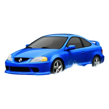 Blue 2002 Acura RSX hydroplaning  sticker