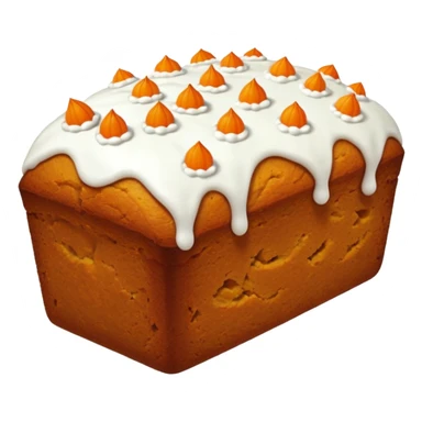 Pumpkin bread with white icing  sticker