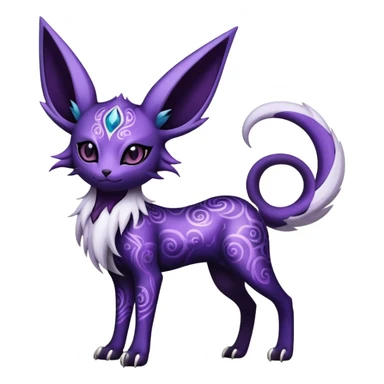 Shiny Exotic Badass Mystical Mysterious Gothic Espeon-Absol-Pokémon-Fakémon-hybrid-creature (full body) sticker