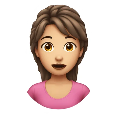 Girl biting her lip sticker