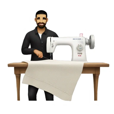 Drake sewing realistic  sticker