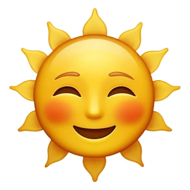 Cinematic Realistic Sunshine Emoji, Warm and golden, with soft rays of light streaming down from a bright, glowing sun. The golden hue bathes the world in warmth, uplifting the spirit and bringing a sense of joy and radiance. Soft glowing outline, capturing the essence of happiness, warmth, and light in a beautiful sunny day! sticker