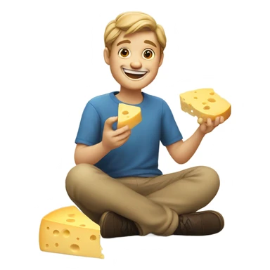 Me eating cheese sticker