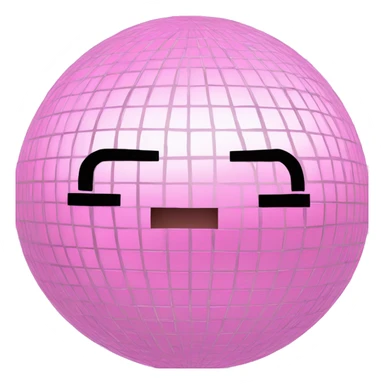 Light pink disco ball sticker