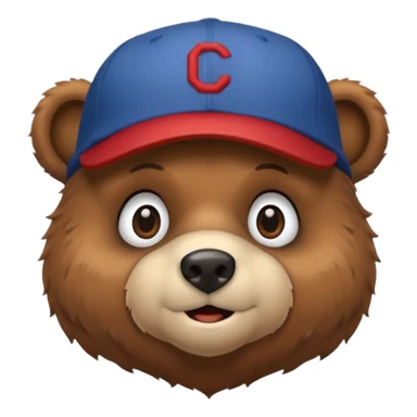 Bear wearing a baseball hat  sticker