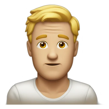 A confuses guy sticker