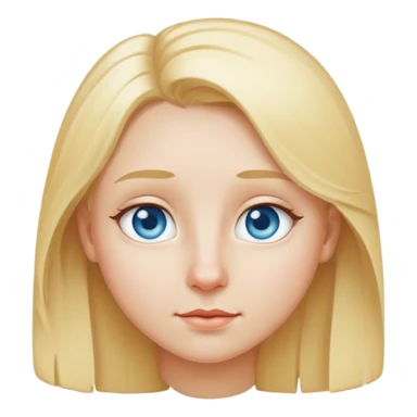 Blonde hair big light blue eyes cute nose  sticker