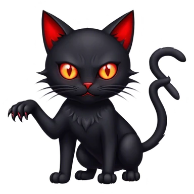 Black cat demon sticker