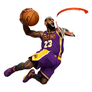 lebron james dunking sticker