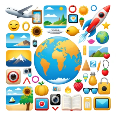 An extremely detailed lifestyle vision board collage for the year 2026. sticker