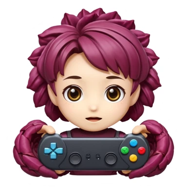 radicchio animato gamer senza persona stile chibi  sticker