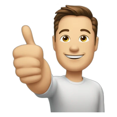 thumbs up elon musk sticker