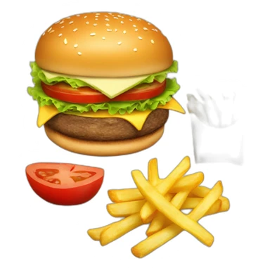 Burger and French fries  sticker