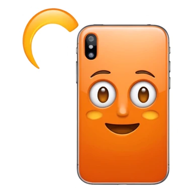 Orange iPhone sticker