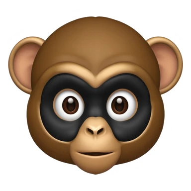 monkey with black mask  sticker