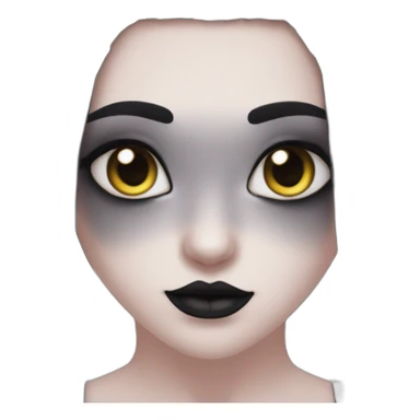 goth nekochan with best make up and big torso sticker
