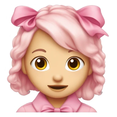 Cute pink bowww sticker