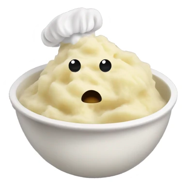 Mashed potato in a bowl sticker