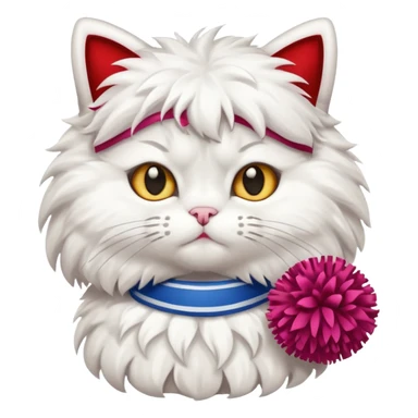 cheerleader cat with pom pom sticker