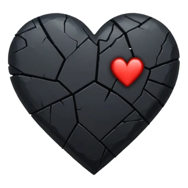 broken black heart sticker