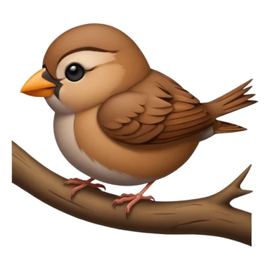 A sparrow is sleeping sticker