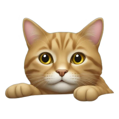 un chat sur un lit sticker