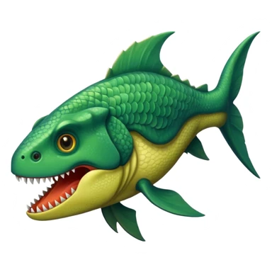 dinosaur fish sticker