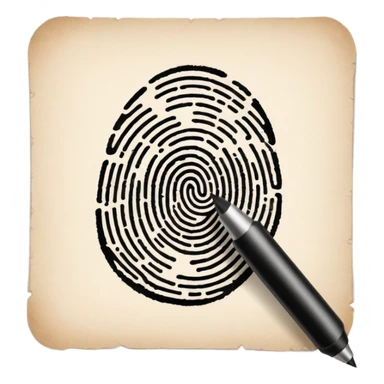 finger print on ink sticker