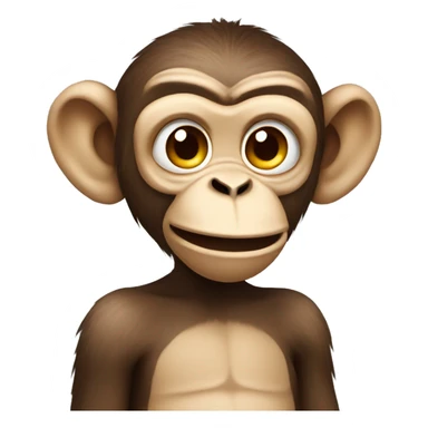 a monkey with a cheeky  sticker