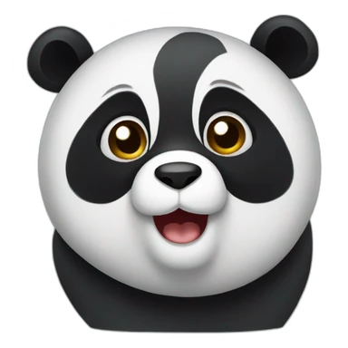 Panda is surprised. sticker