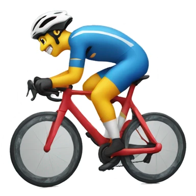 A cycling smiley sticker